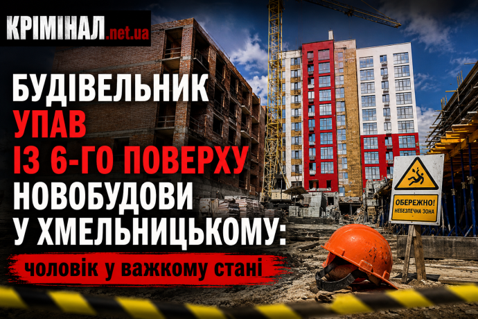 Будівельник упав із 6-го поверху новобудови у Хмельницькому: чоловік у важкому стані