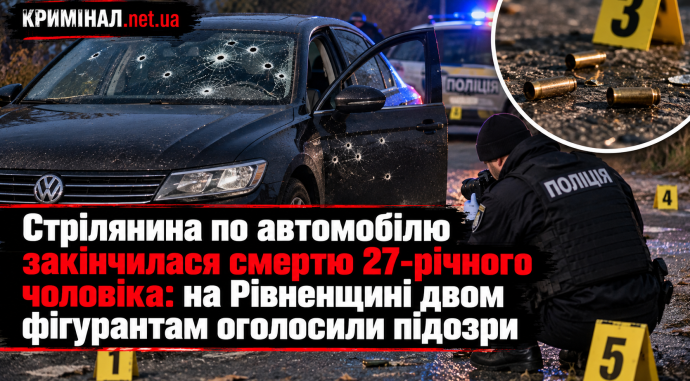 Стрілянина по автомобілю закінчилася смертю 27-річного чоловіка: на Рівненщині двом фігурантам оголосили підозри