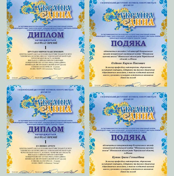 Яскравий тріумф ніжинських талантів на V Всеукраїнському фестивалі “Україна єдина”