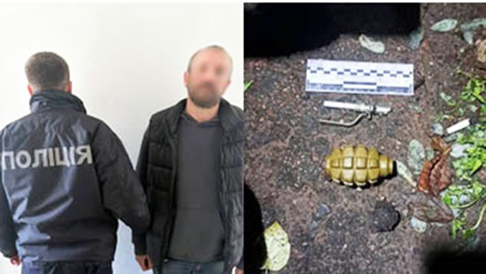У Чернігові поліцейські затримали зловмисника, який погрожував гранатою колишній дружині та поліцейським
