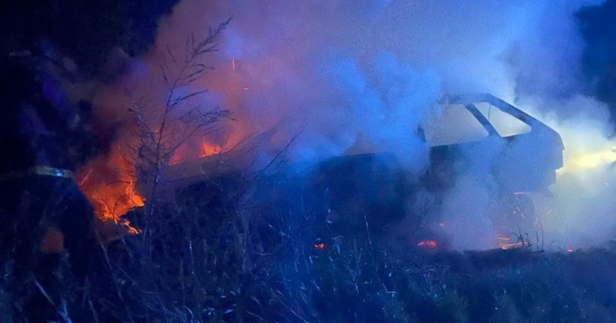 У Краматорську згоріла "дев'ятка" (фото)