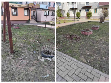 Долинська міськрада здає в оренду прибудинкову територію багатоповерхівки. Стартова ціна - 96 гривень