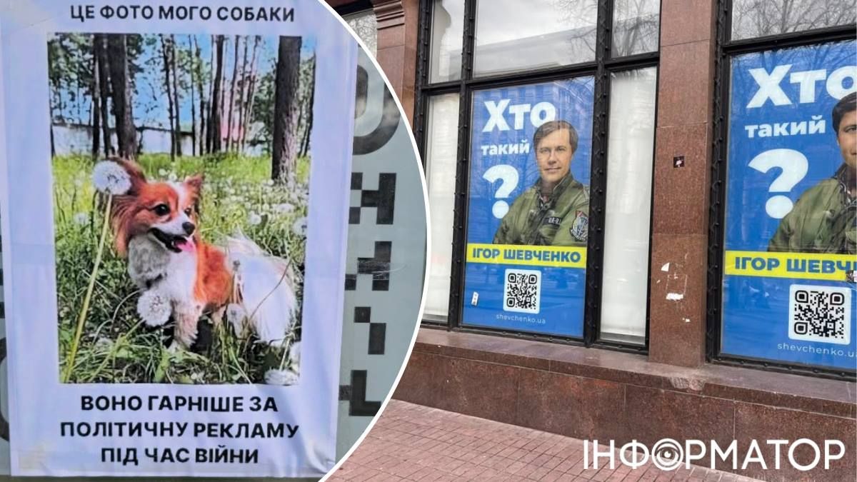 Хай краще буде песик: на Хрещатику забомбили недолугу політичну рекламу