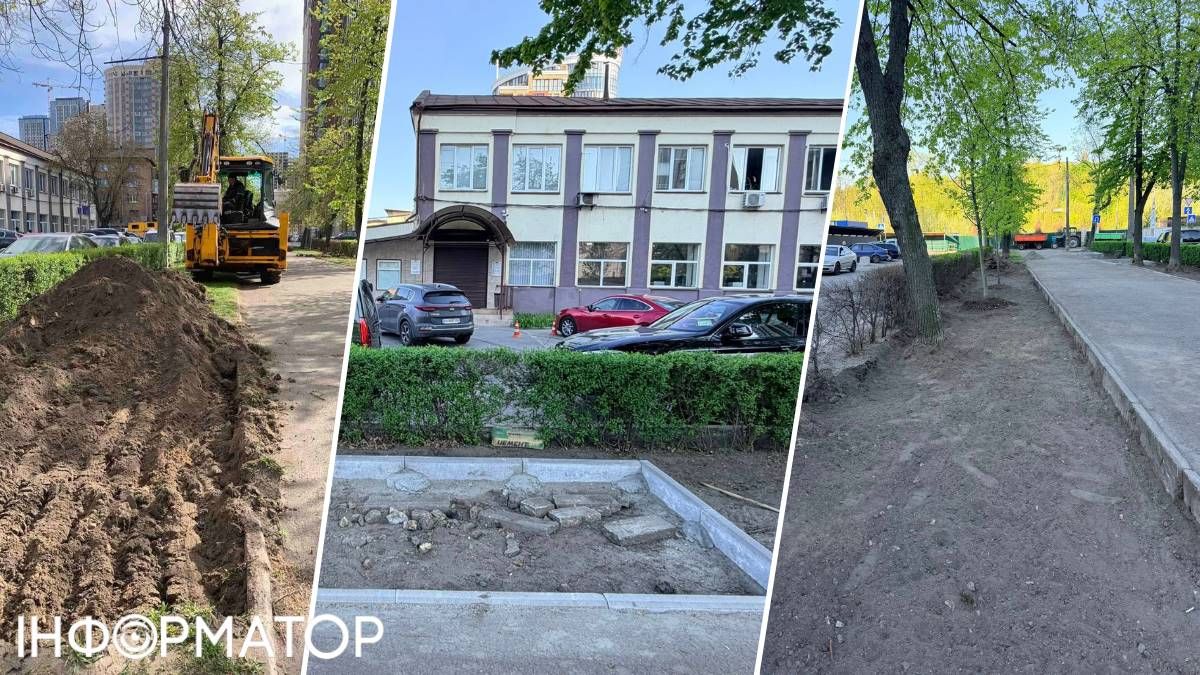 У Києві розбивають новий міні-сквер біля Володимирського ринку: під це навіщось зрізали дерево
