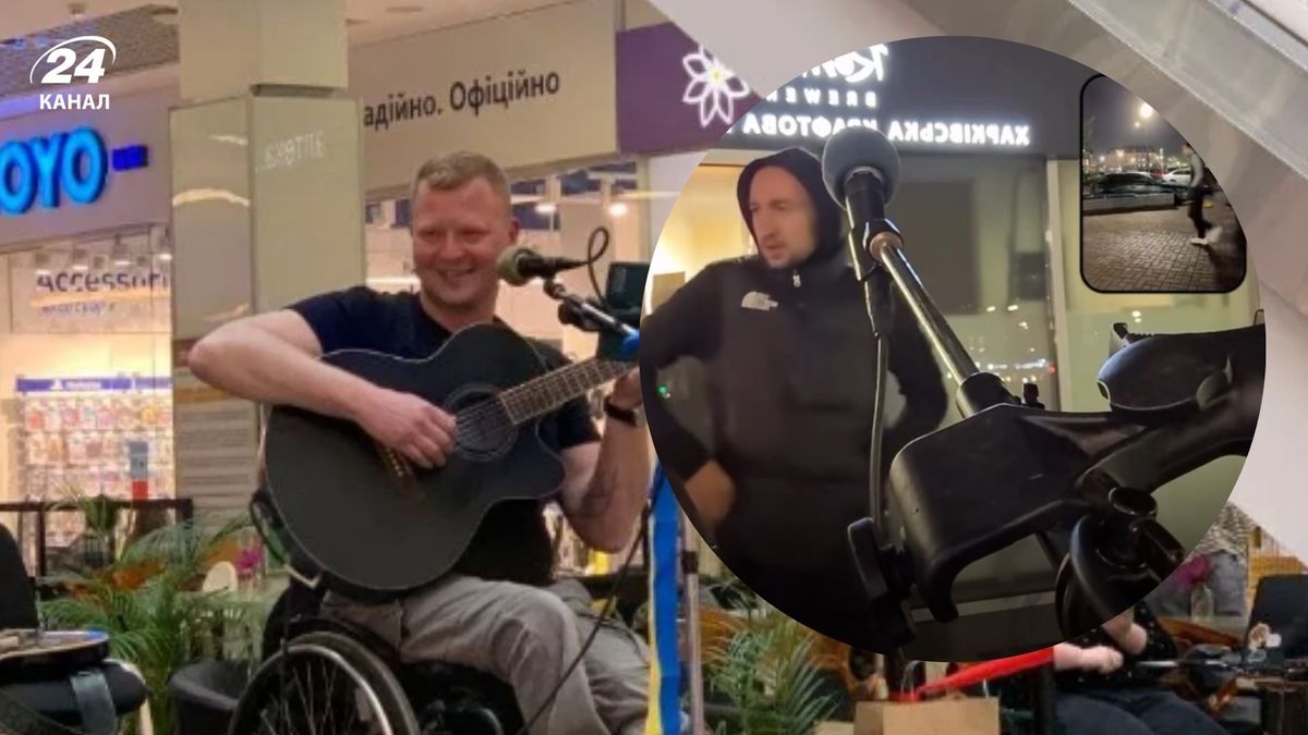 "Ты на Донбассе был?": в Киеве мужчина оскорблял музыканта на кресле колесном