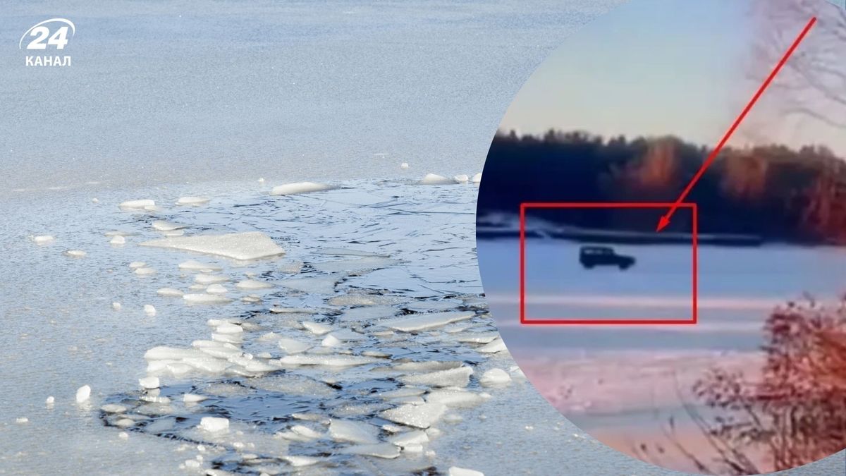 Катались на тонком льду: на Киевском море затонул внедорожник, есть жертвы