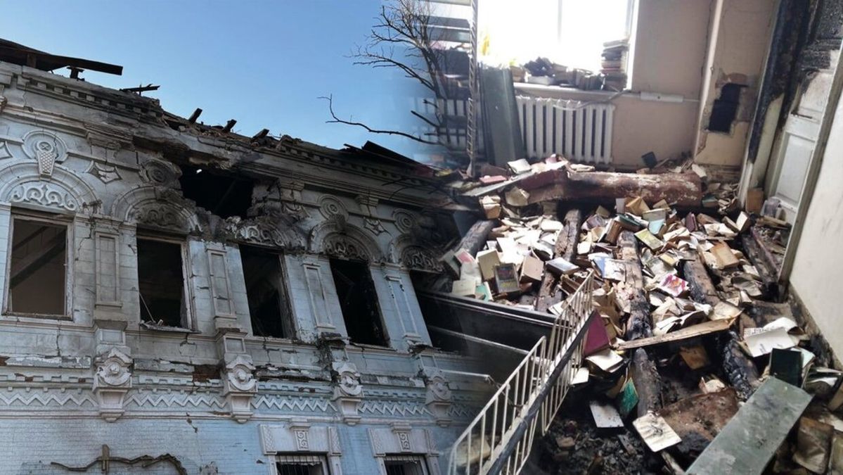 Десятки тысяч книг уничтожены: россияне повредили библиотеку на Черниговщине