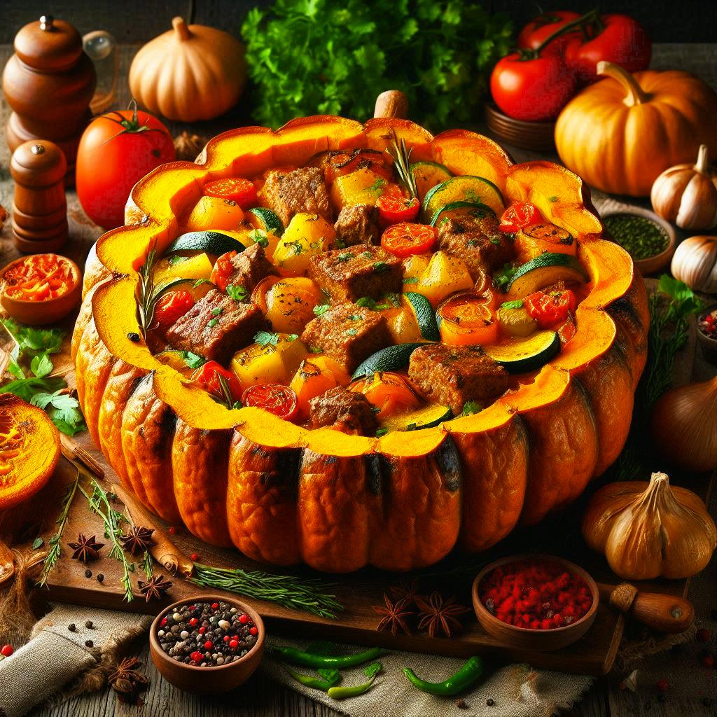 Осінній хіт: Запечений гарбуз із м’ясом та овочами – простий рецепт на Хелловін