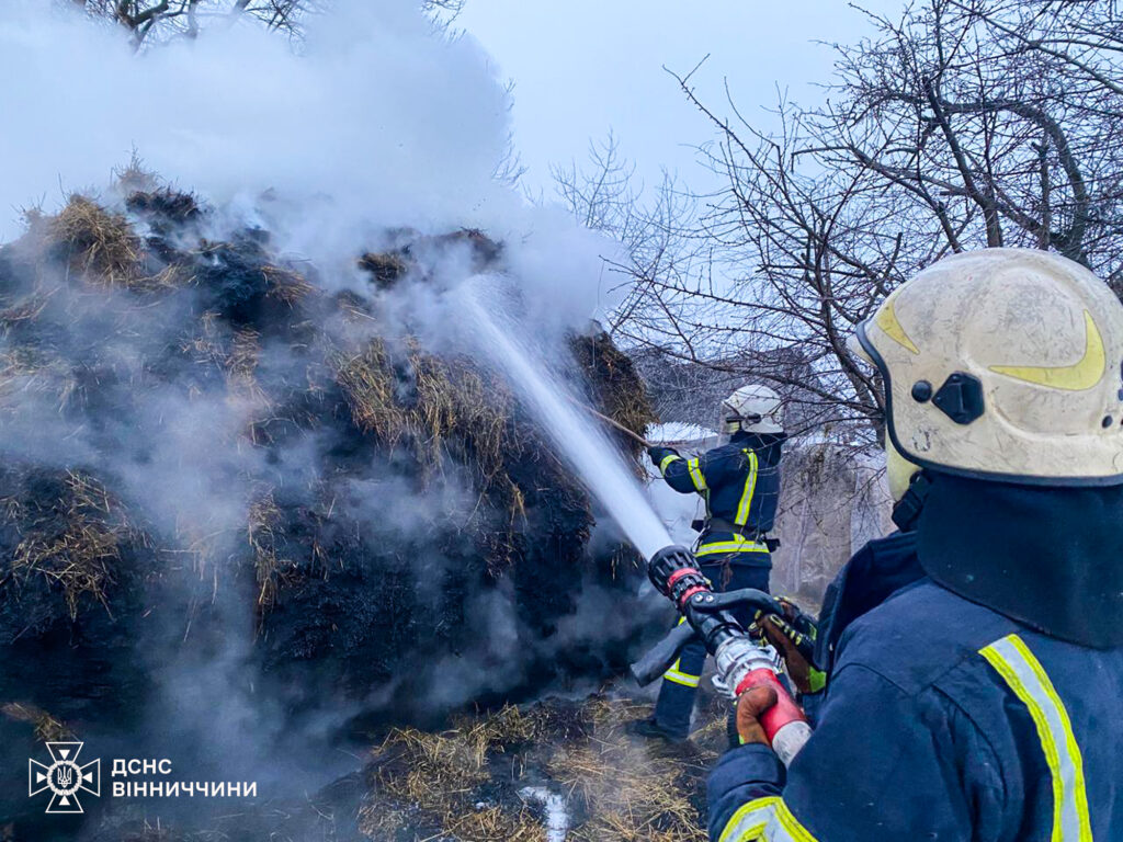 На Вінниччині за добу сталося чотири пожежі