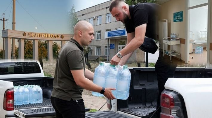 Вода с партийной доставкой: в Мелитополе отсутствие воды в детской больнице превратили в акцию "Молодой гвардии"