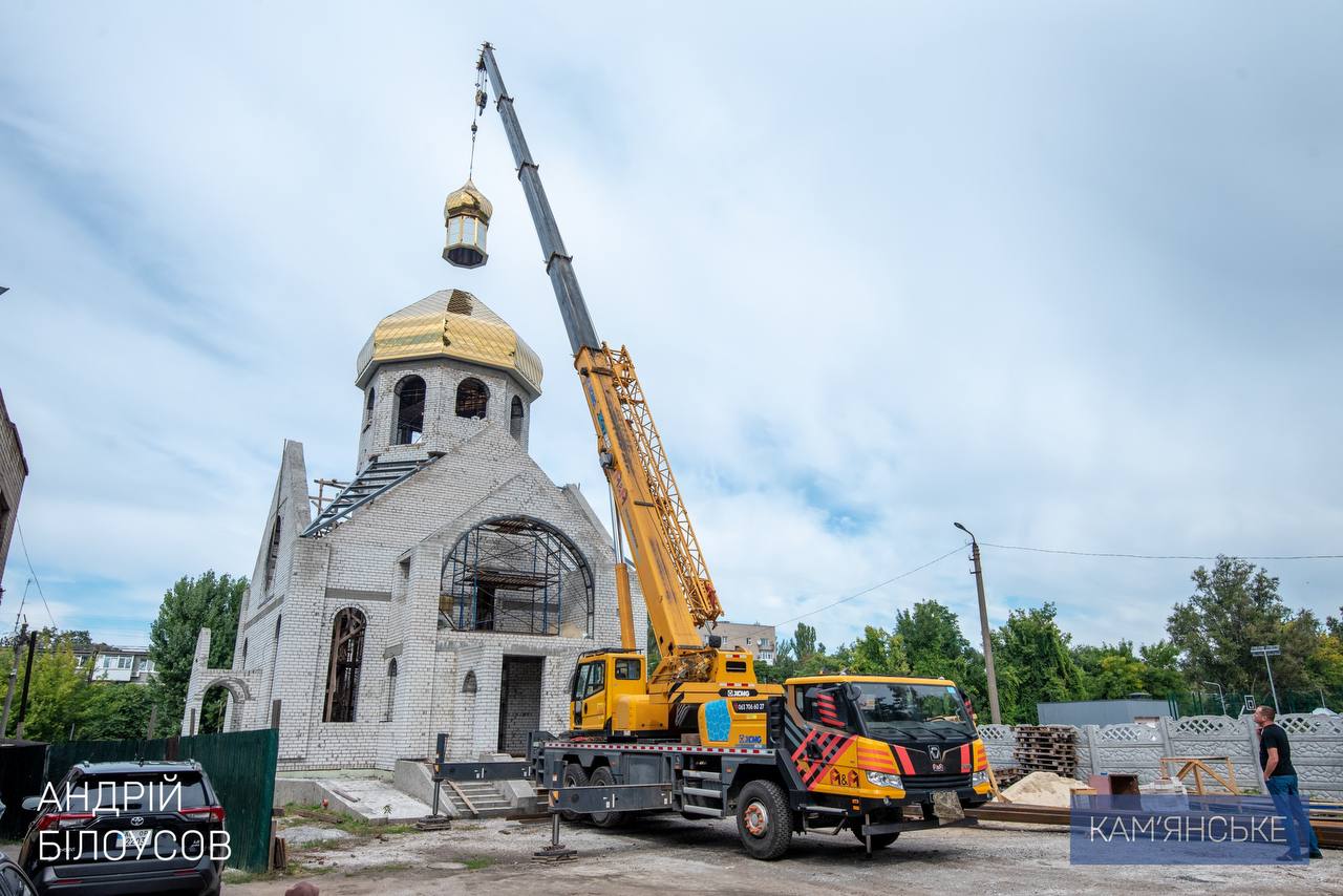 У Кам’янському триває будівництво Козацької церкви Пресвятої Покрови (відео)