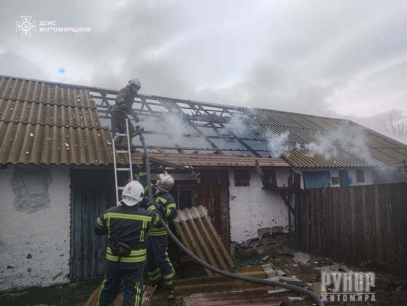 За добу рятувальники Житомирщини ліквідували п’ять пожеж