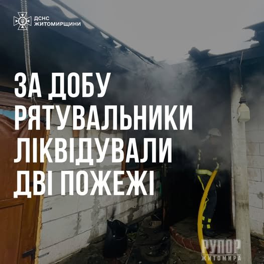 За добу рятувальники ліквідували дві пожежі в житловому секторі