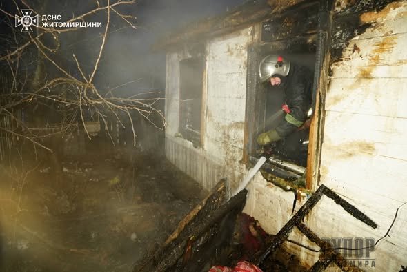 У Житомирському районі під час гасіння пожежі в приватній оселі виявилено тіла жінки та двох дітей