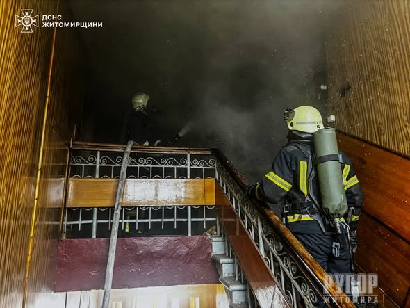 У Бердичівському районі горіла будівля райспоживспілки