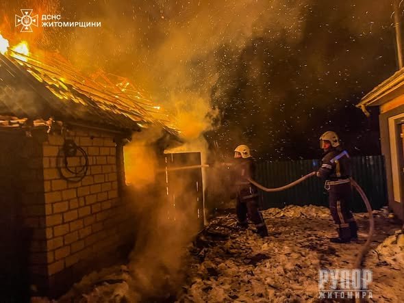 За добу рятувальники ліквідували 5 пожеж на території Житомирської області