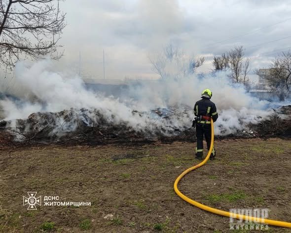 За минулу добу на Житомирщині вогнеборці ліквідували 20 пожеж сухої рослинності