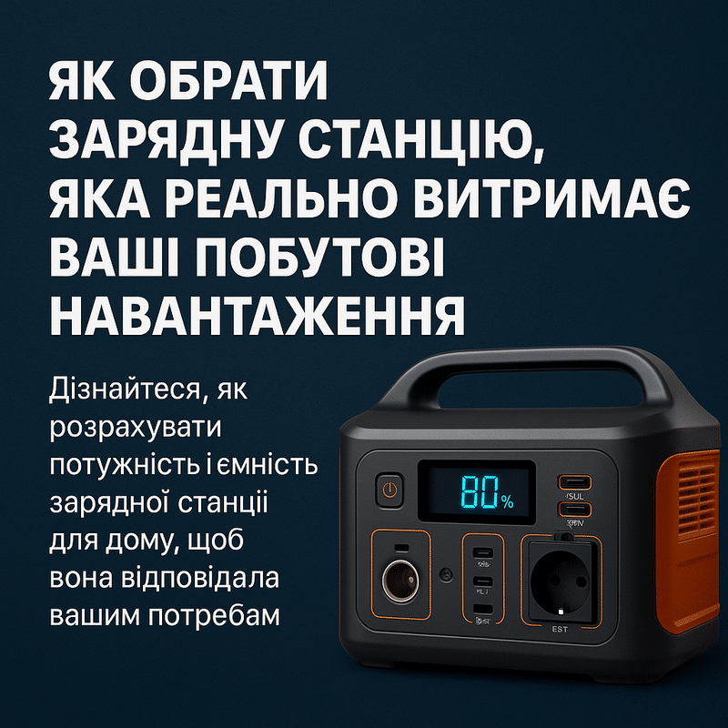 Як розрахувати зарядну станцію для дому під час блекаутів