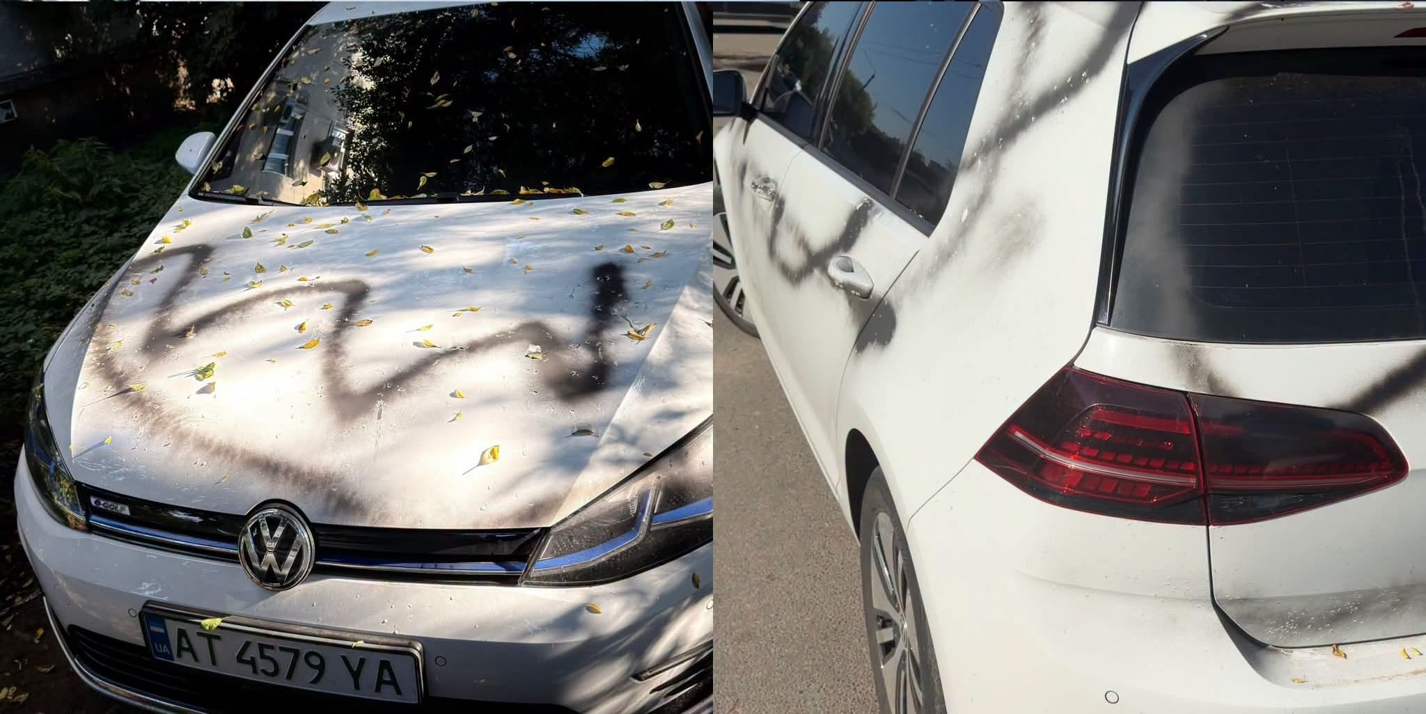 Невідомі розмалювали автомобіль франківського активіста: що відомо (ФОТО, ВІДЕО)