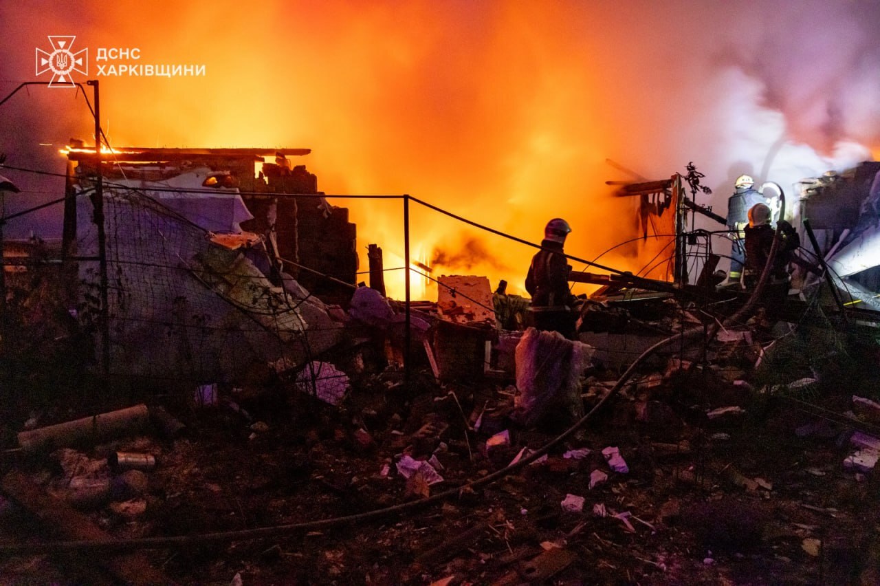 Росія масовано вдарила безпілотниками по Харківщині