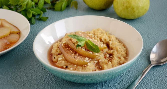 Дітям сподобається: Пшоняна каша з грушею на сніданок