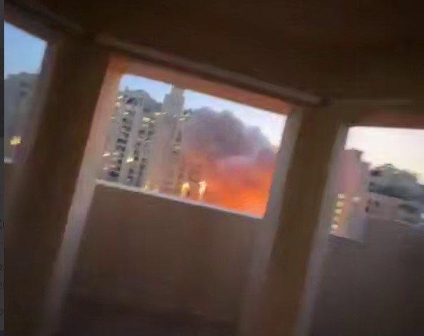 Момент прилета возле 5-звездочного отеля в Дубае: видео