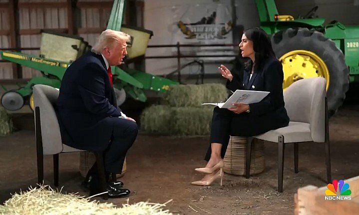 Трамп досрочно прервал интервью NBC, назвав ведущую «мошенницей» и «дурой» (видео)