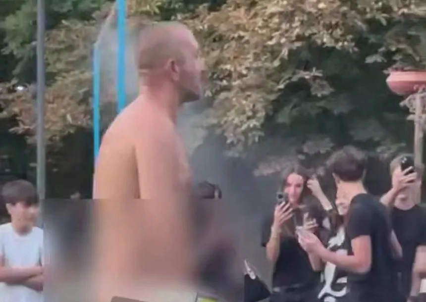 В Николаеве полиция установила личность мужчины, который обнажился в фонтане на Соборной