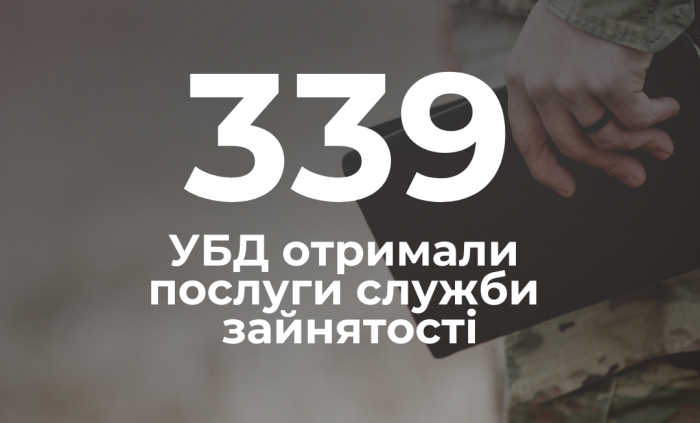 339 учасників бойових дій отримали послуги обласної служби зайнятості з початку року
