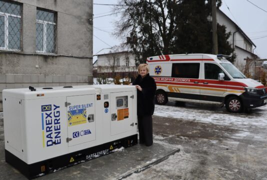 Мостиська міськрада отримала від Тайваню дизельний генератор для роботи в умовах війни