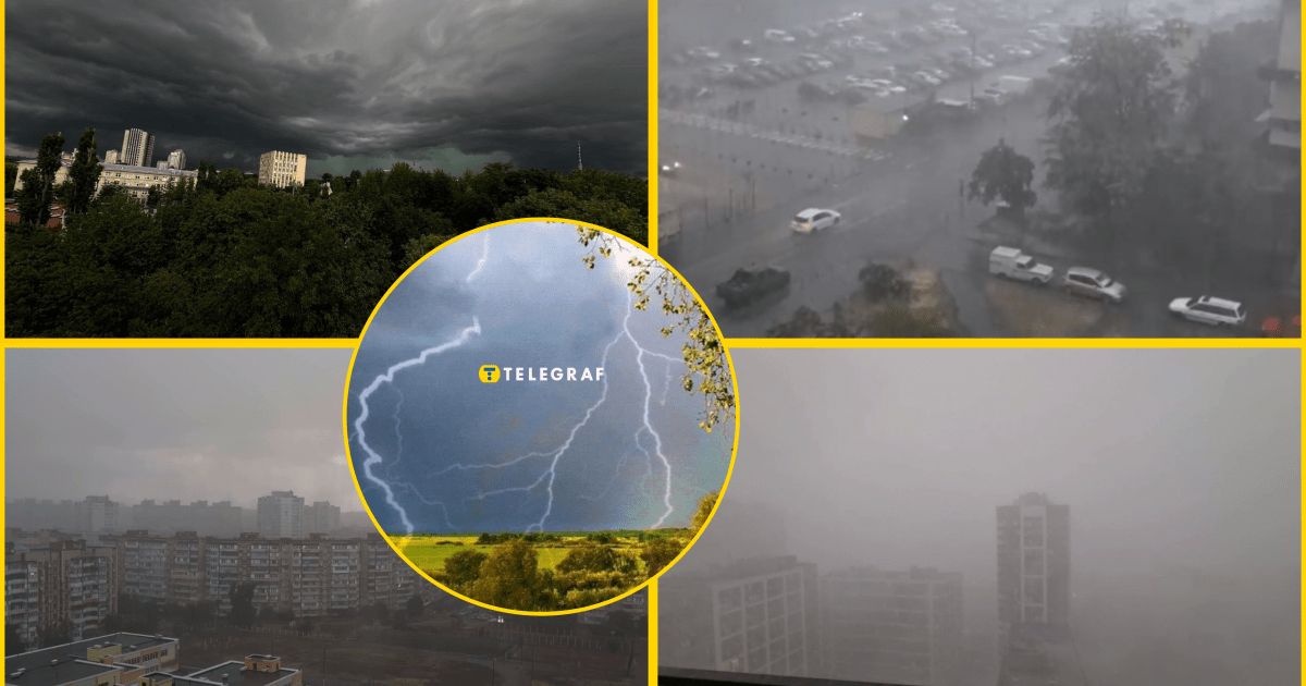 Армагедон по-Киевски: столицу накрыл сильный ливень с градом (видео)