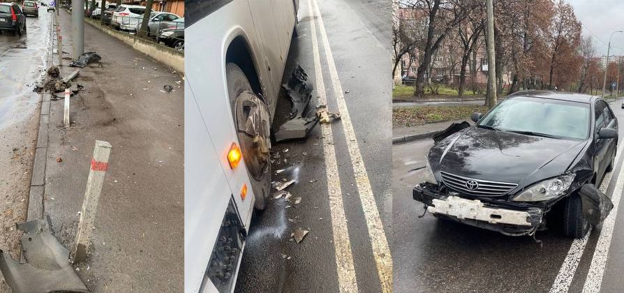 У Рівному п’яний водій в’їхав у автобус та втік з місця ДТП