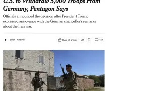 В Пентагоне назвали причину вывода войск из Германии — NYT