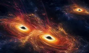 В далекой галактике обнаружили три активные черные дыры — ScienceDaily