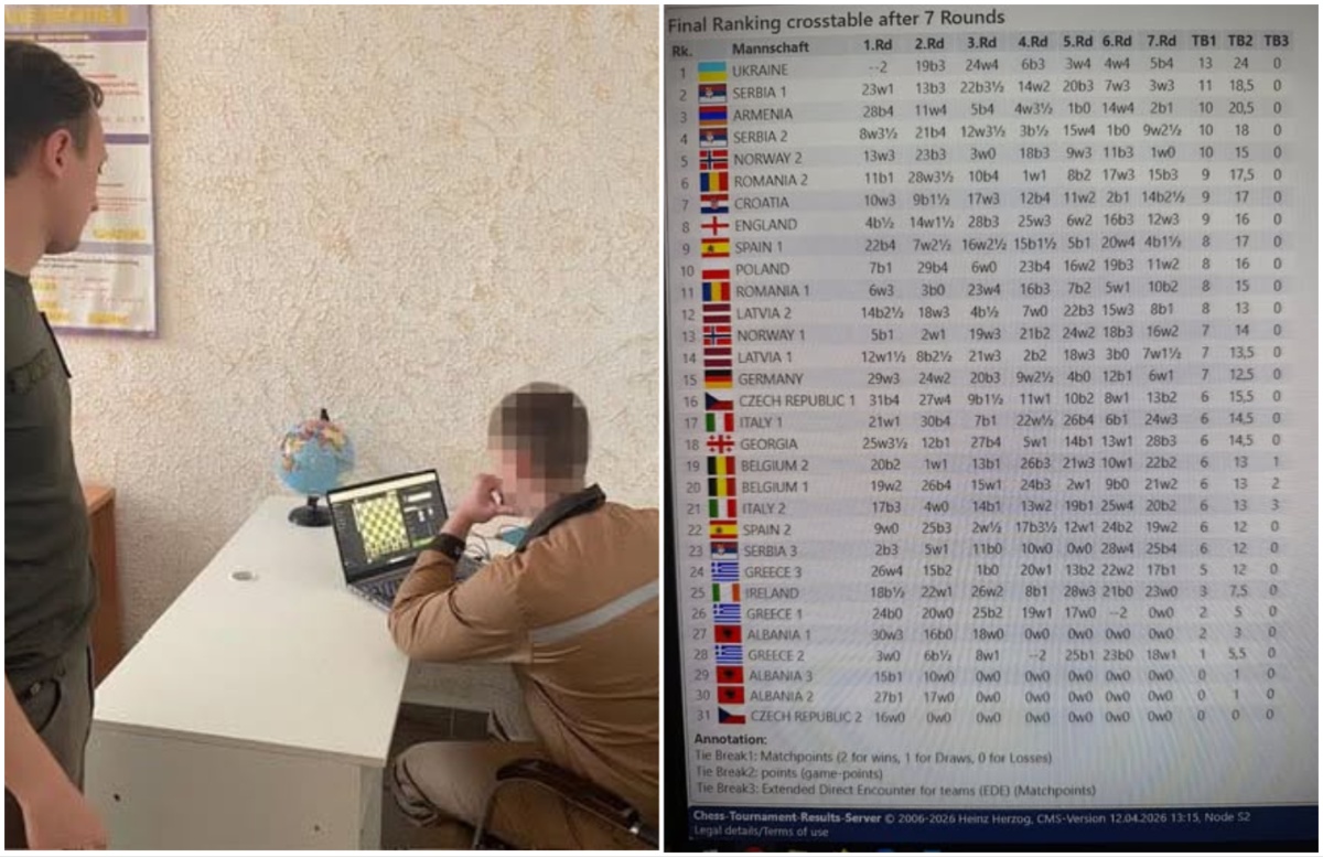 Хід із-за ґрат: представник Миколаївського СІЗО став частиною шахової перемоги України