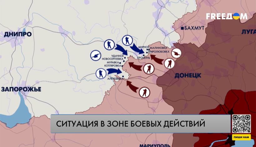 Оккупанты пытаются двигаться в сторону Днепропетровщины клином — карт войны за 22 июня (ВИДЕО)